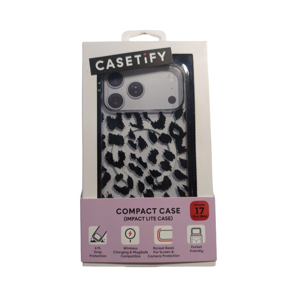 Y1-U CASETiFY Apple iPhone 17 Pro Max Compact Case (Impact Lite) - Lacie Leopard